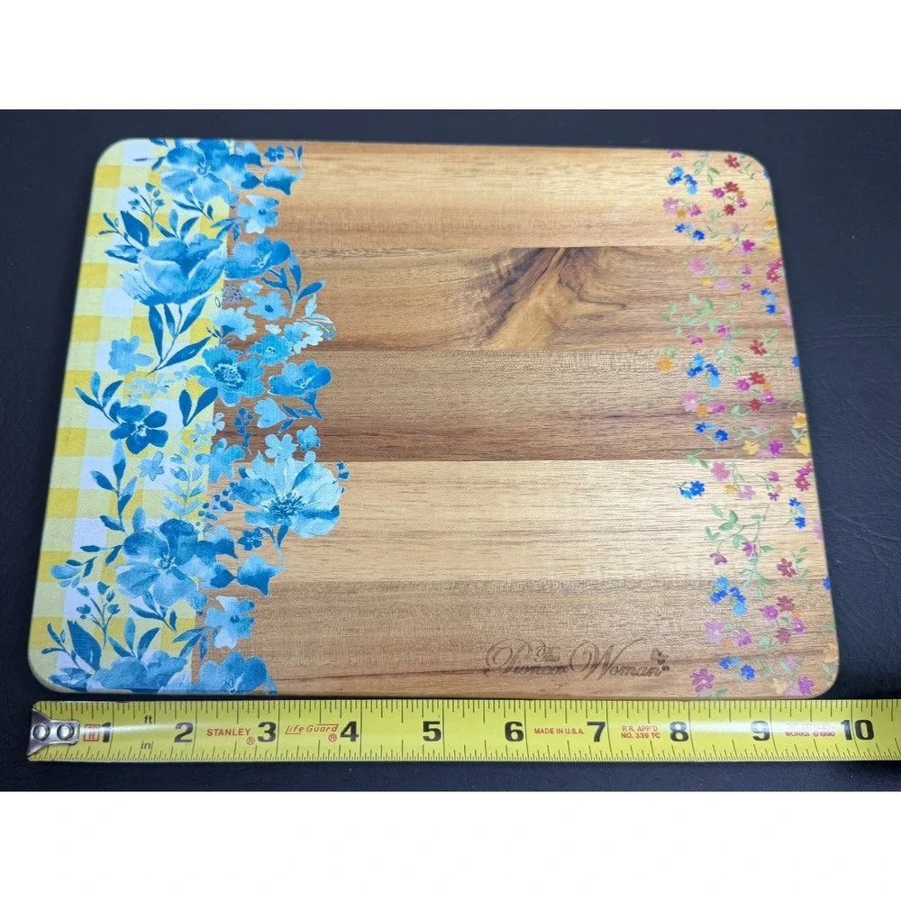 The Pioneer Woman Patchwork Medley Acacia Cutting Board 8